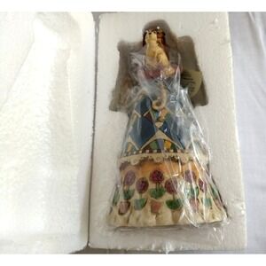 Jim Shore Heartwood Creek Angel with Cat‎ Figurine 8" Patchwork Quilt New in Box